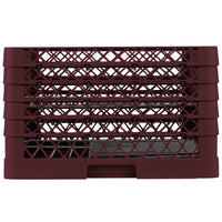 Vollrath - 15-Compartment Traex® Plate Crate® Warewashing System in Burgundy with 5 Risers - PM1510-5-21