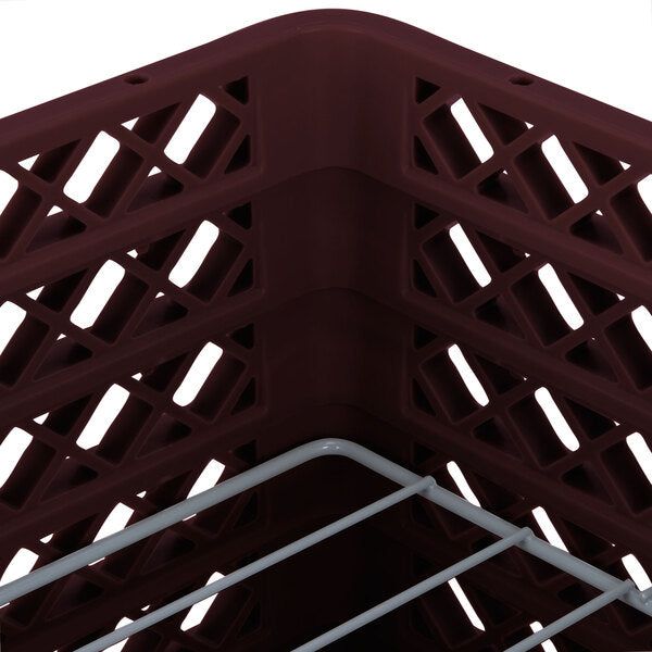 Vollrath - 15-Compartment Traex® Plate Crate® Warewashing System in Burgundy with 5 Risers - PM1510-5-21