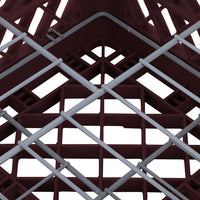 Vollrath - 15-Compartment Traex® Plate Crate® Warewashing System in Burgundy with 5 Risers - PM1510-5-21