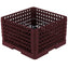 Vollrath - 15-Compartment Traex® Plate Crate® Warewashing System in Burgundy with 5 Risers - PM1510-5-21