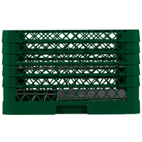 Vollrath - 15-Compartment Traex® Plate Crate® Warewashing System in Green with 5 Risers - PM1510-5-19