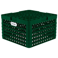 Vollrath - 15-Compartment Traex® Plate Crate® Warewashing System in Green with 5 Risers - PM1510-5-19