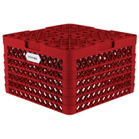 Vollrath - 15-Compartment Traex® Plate Crate® Warewashing System in Red with 5 Risers - PM1510-5-02