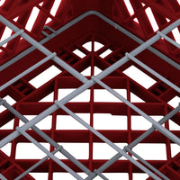Vollrath - 15-Compartment Traex® Plate Crate® Warewashing System in Red with 5 Risers - PM1510-5-02