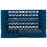 Vollrath - 15-Compartment Traex® Plate Crate® Warewashing System in Royal Blue with 5 Risers - PM1510-5-44