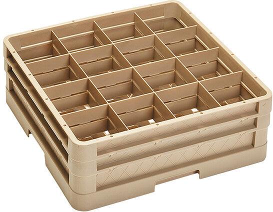 Vollrath - 16-Compartment Traex Closed Wall Full Size Cup Rack with 2 Risers - CR4DD