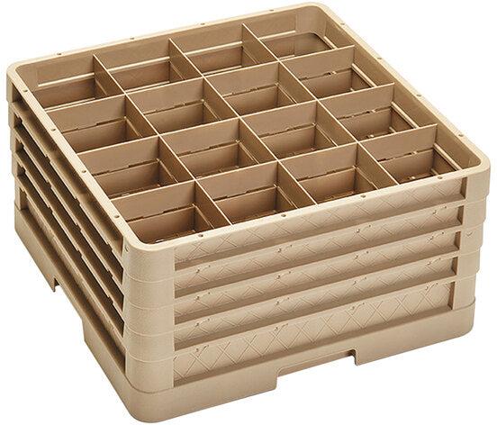 Vollrath - 16-Compartment Traex Closed Wall Full Size Cup Rack with 4 Risers - CR4DDDD