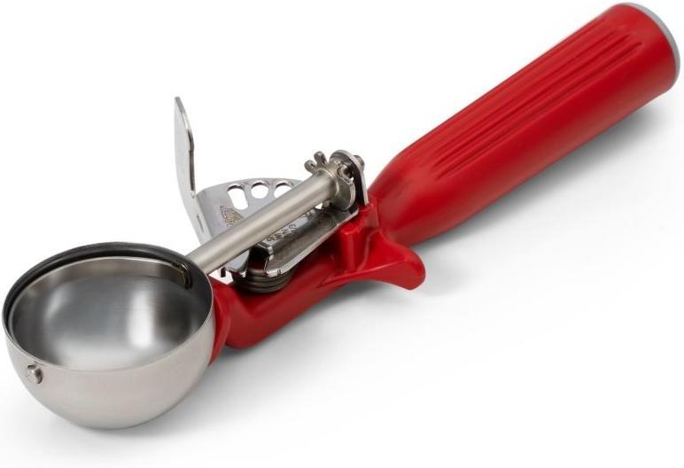 Vollrath - 1.33 Oz One-Piece Thumb Disher with Red Handle - 47145