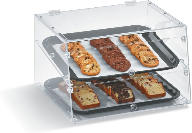 Vollrath - 2-tier Acrylic Knockdown Baked Goods Display Case With Front And Rear Access - KDC1418-2-06