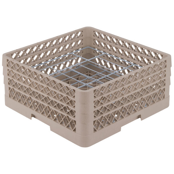 Vollrath - 20-Compartment Traex® Plate Crate® Warewashing System in Beige for 4.75 to 6.5" Plates - PM2006-3