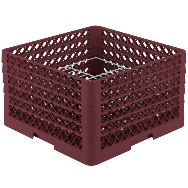 Vollrath - 20-Compartment Traex® Plate Crate® Warewashing System in Burgundy for 10 to 10.75" Plates - PM2011-5-21