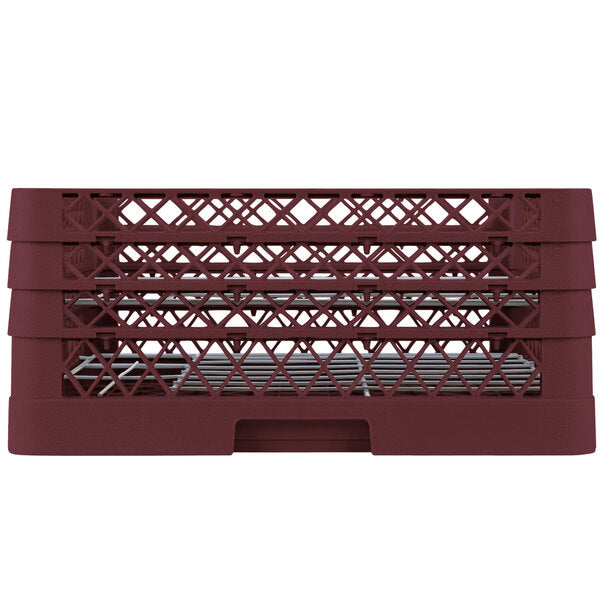 Vollrath - 20-Compartment Traex® Plate Crate® Warewashing System in Burgundy for 4.75 to 6.5" Plates - PM2006-3-21