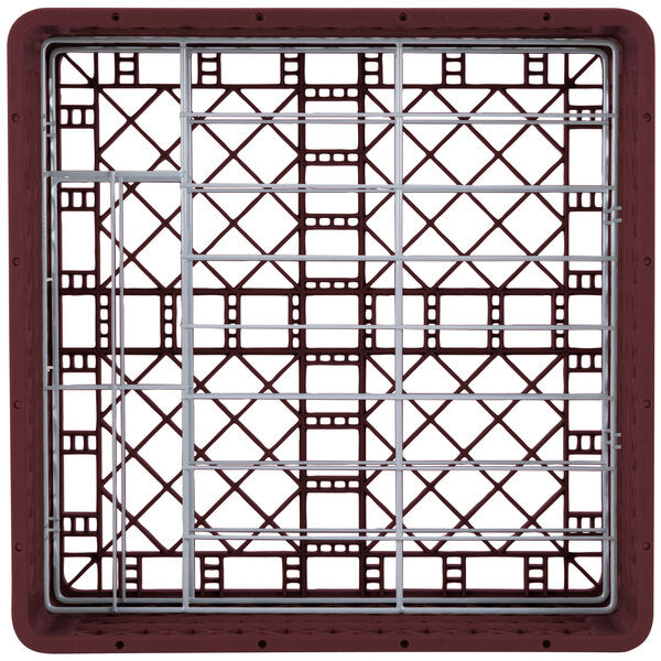 Vollrath - 20-Compartment Traex® Plate Crate® Warewashing System in Burgundy for 4.75 to 6.5" Plates - PM2006-3-21