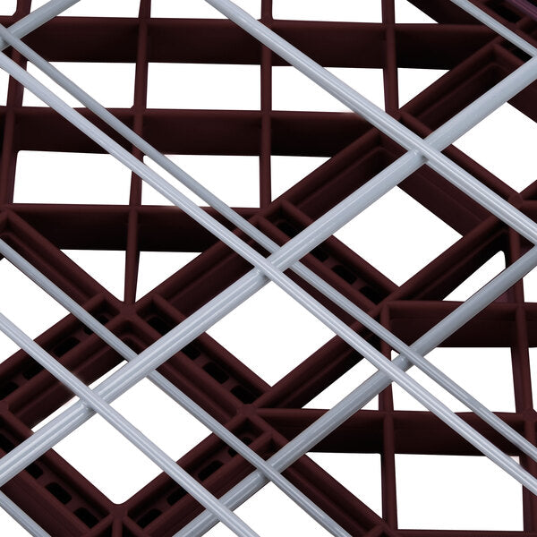 Vollrath - 20-Compartment Traex® Plate Crate® Warewashing System in Burgundy for 4.75 to 6.5" Plates - PM2006-3-21