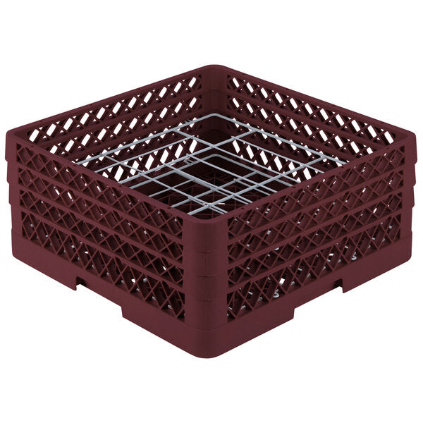 Vollrath - 20-Compartment Traex® Plate Crate® Warewashing System in Burgundy for 4.75 to 6.5" Plates - PM2006-3-21