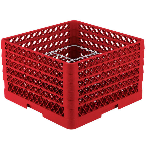 Vollrath - 20-Compartment Traex® Plate Crate® Warewashing System in Red for 10 to 10.75" Plates - PM2011-5-02