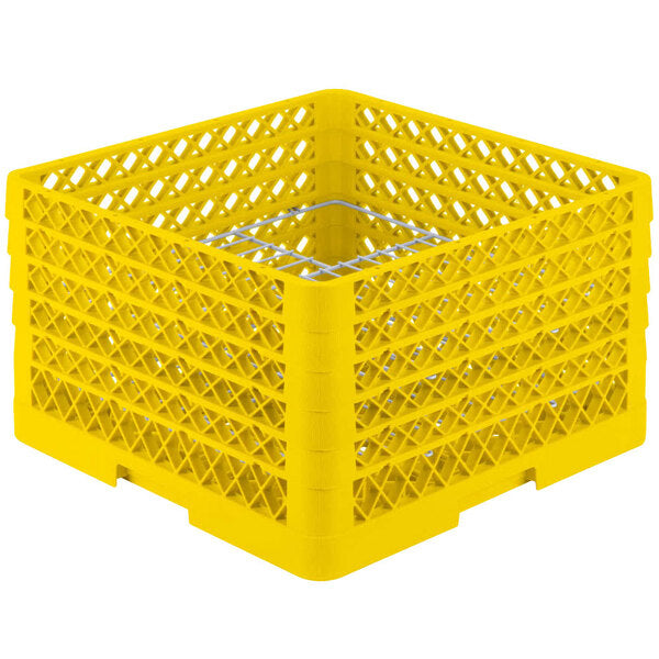 Vollrath - 20-Compartment Traex® Plate Crate® Warewashing System in Yellow for 10 to 10.75" Plates - PM2011-5-08