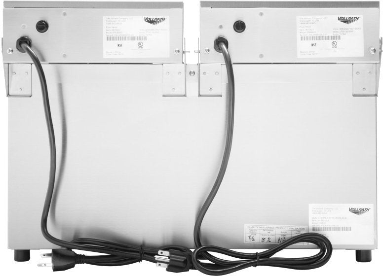 Vollrath - 208-240 V (Canada) Medium-Duty Dual Countertop Fryer With Drain - CF4-3600DUAL-C