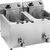 Vollrath - 208-240 V (Canada) Medium-Duty Dual Countertop Fryer With Drain - CF4-3600DUAL-C