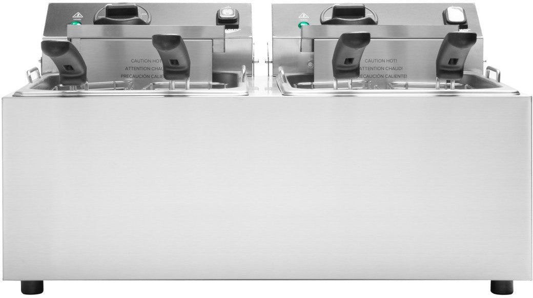 Vollrath - 208-240 V Standard-Duty Double-Well Countertop Fryer - CF2-3600DUAL