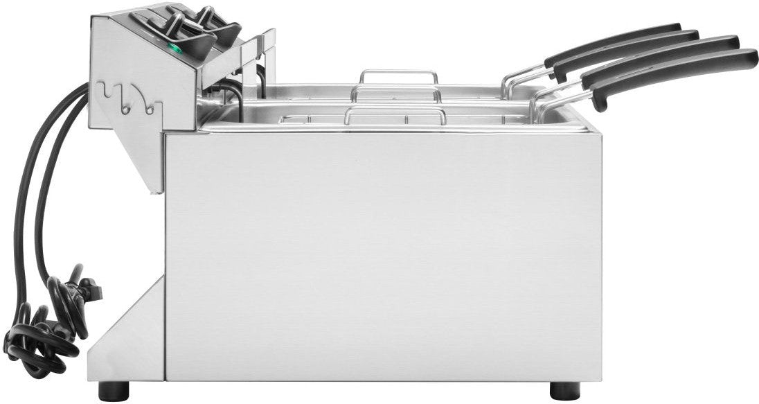 Vollrath - 208-240 V Standard-Duty Double-Well Countertop Fryer - CF2-3600DUAL