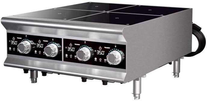 Vollrath - 208–240V Four-Hob Heavy-Duty Induction Range - 924HDI-2900