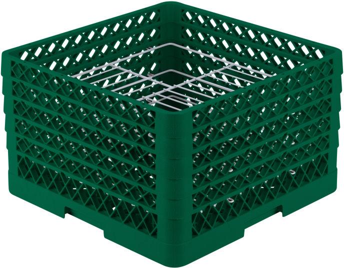 Vollrath - 21-Compartment Traex® Plate Crate® Warewashing System in Green for 9.187 to 10.0" Plates - PM2110-5-19