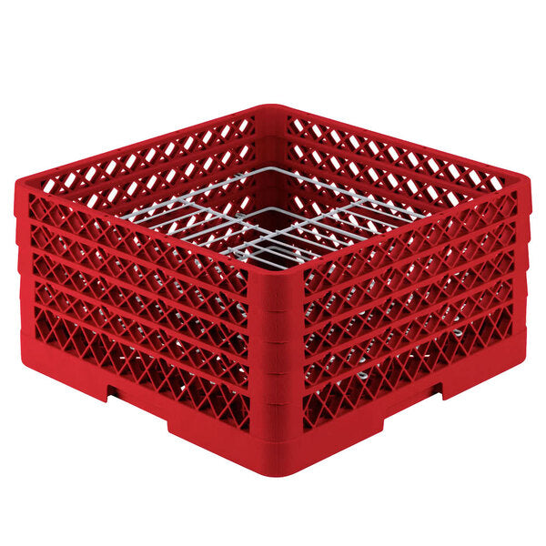 Vollrath - 21-Compartment Traex® Plate Crate® Warewashing System in Red for 8.75 to 9.187" Plates - PM2110-4-02