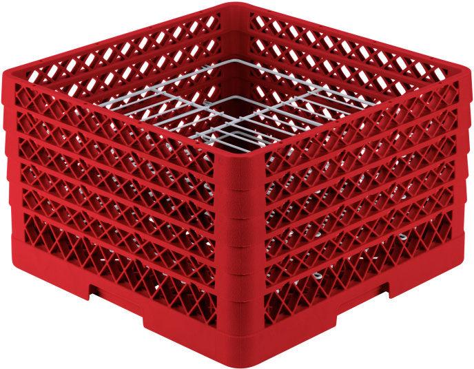 Vollrath - 21-Compartment Traex® Plate Crate® Warewashing System in Red for 9.187 to 10.0" Plates - PM2110-5-02