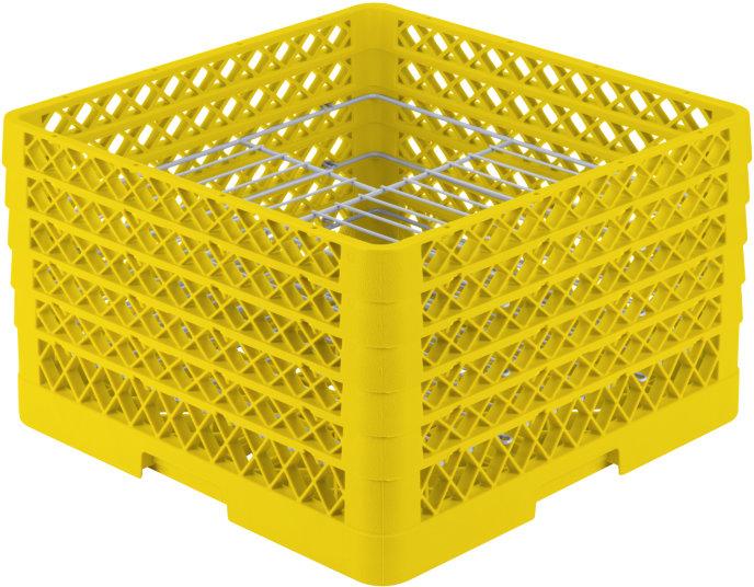 Vollrath - 21-Compartment Traex® Plate Crate® Warewashing System in Yellow for 9.187 to 10.0" Plates - PM2110-5-08