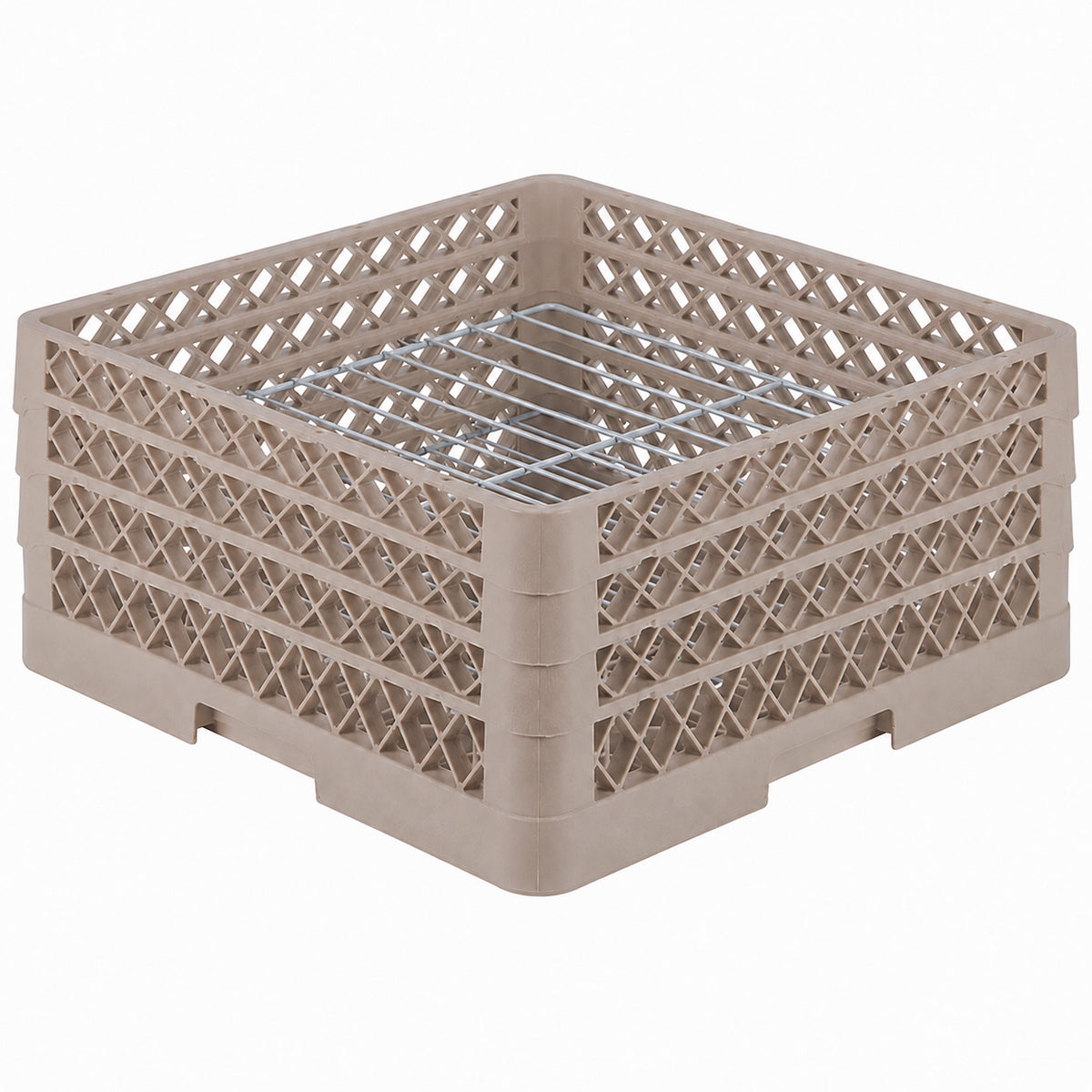 Vollrath - 22-Compartment Traex® Plate Crate® Warewashing System in Beige with 3 Risers - PM2209-3