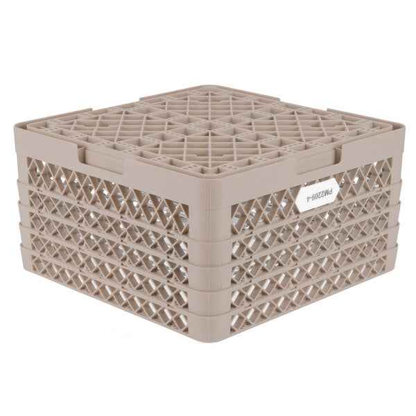 Vollrath - 22-Compartment Traex® Plate Crate® Warewashing System in Beige with 4 Risers - PM2209-4