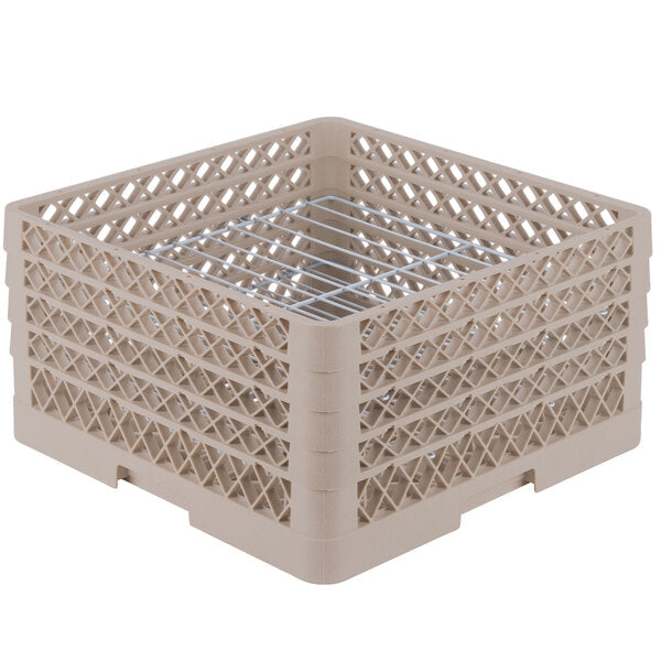 Vollrath - 22-Compartment Traex® Plate Crate® Warewashing System in Beige with 4 Risers - PM2209-4