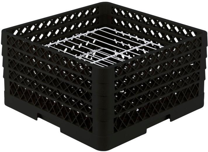Vollrath - 22-Compartment Traex® Plate Crate® Warewashing System in Black with 3 Risers - PM2209-3-06