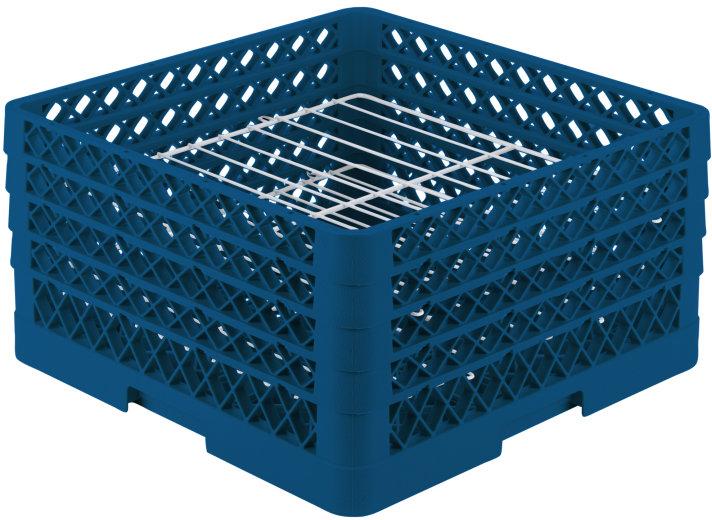 Vollrath - 22-Compartment Traex® Plate Crate® Warewashing System in Royal Blue with 4 Risers - PM2209-4-44