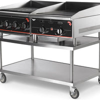 Vollrath - 24" Stainless Steel Heavy Duty Mobile Equipment Stand with Undershelf and Casters - 4087924