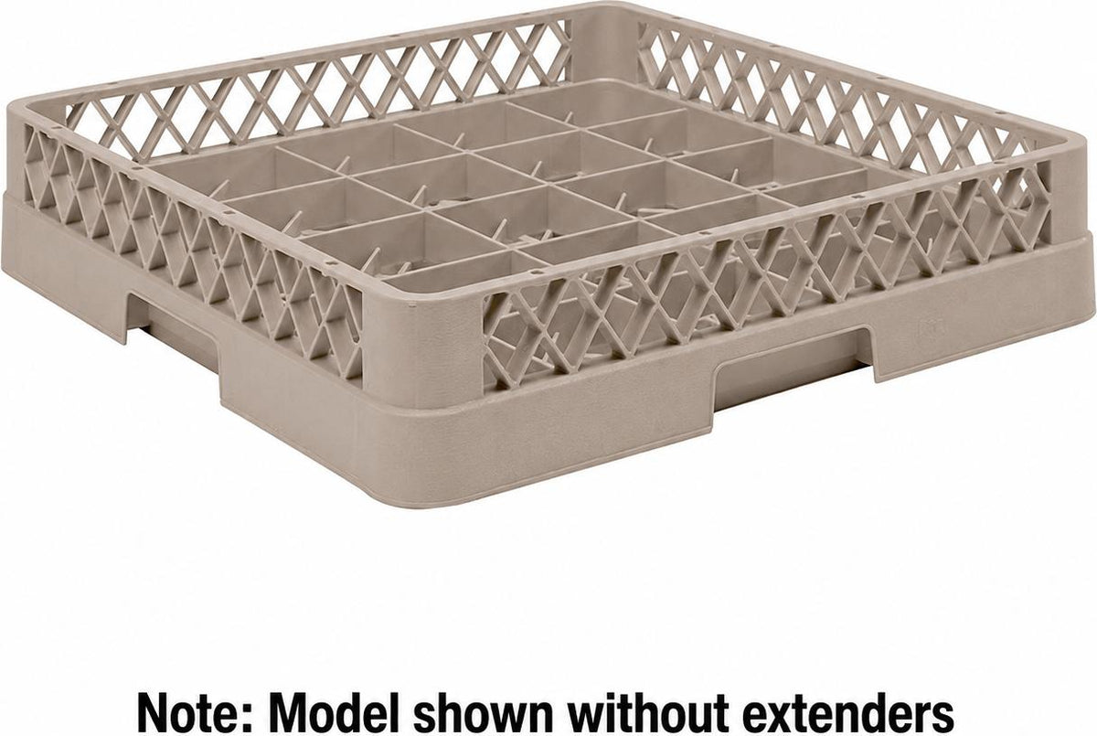 Vollrath - 25-Compartment Traex Full-Size Cup Rack, Open-Wall Cup Rack in Beige with 2 Risers - TR16BB-32819