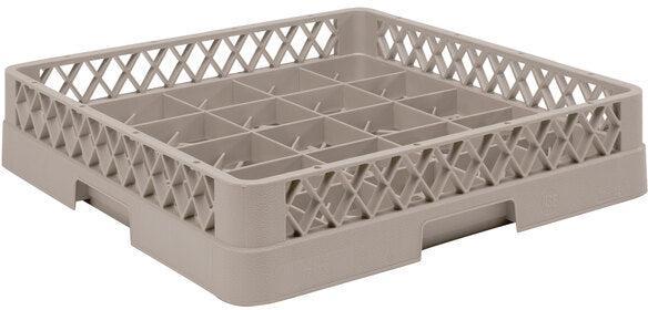 Vollrath - 25-Compartment Traex Full-Size Cup Rack, Open-Wall Cup Rack in Beige without Risers - TR16