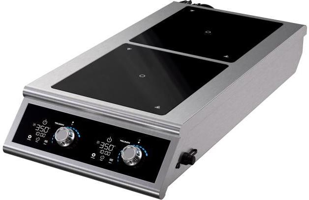 Vollrath - 2900-Watt Dual Countertop Induction Range, 16.00" Width - DUALI-2900FB