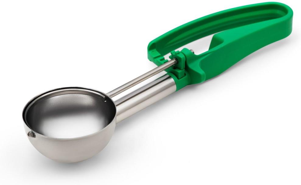 Vollrath - 2.8 Oz Extended-Length Disher with Green Handle - 47373
