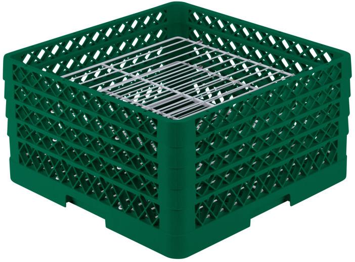 Vollrath - 30-Compartment Traex® Plate Crate® Warewashing System in Green - PM3008-4-19