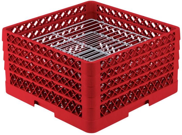 Vollrath - 30-Compartment Traex® Plate Crate® Warewashing System in Red - PM3008-4-02