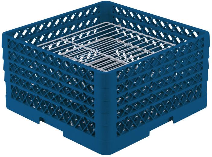 Vollrath - 30-Compartment Traex® Plate Crate® Warewashing System in Royal Blue - PM3008-4-44