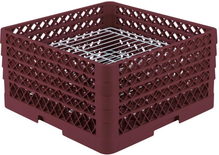 Vollrath - 32-Compartment Traex® Plate Crate® Warewashing System in Burgundy for 7.625 to 8.0" Plates - PM3208-4-21