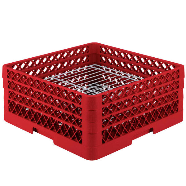 Vollrath - 32-Compartment Traex® Plate Crate® Warewashing System in Red for 4.75 to 7.625" Plates - PM3208-3-02