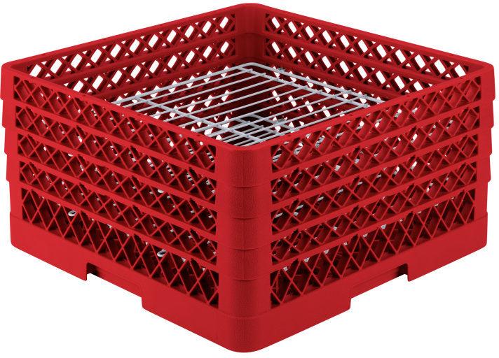 Vollrath - 32-Compartment Traex® Plate Crate® Warewashing System in Red for 7.625 to 8.0" Plates - PM3208-4-02