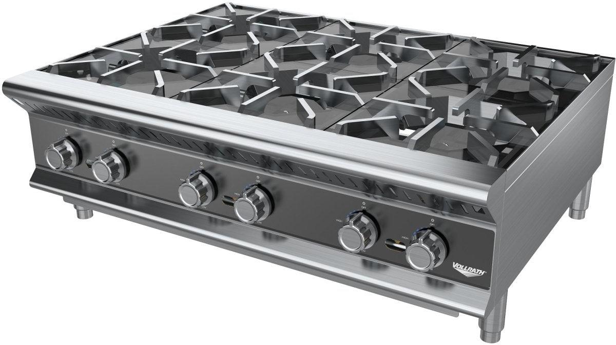 Vollrath - 36" 6-Burner Countertop Gas Hot Plate - HPG6-36