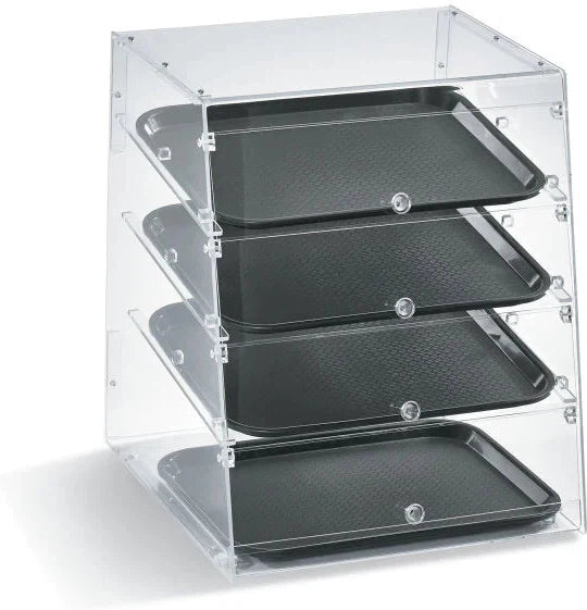 Vollrath - 4-Tier Acrylic Knockdown Baked Goods Display Case With Rear Access - KDC1418-4R-06