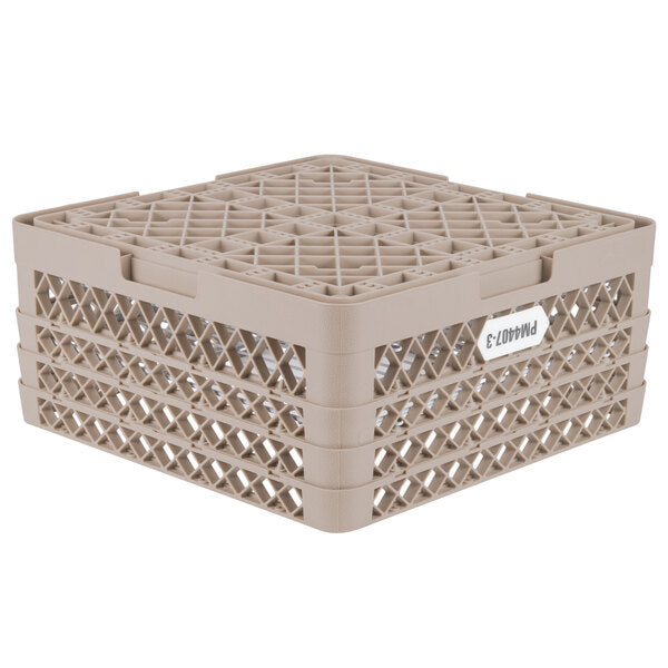 Vollrath - 44-Compartment Traex® Plate Crate® Warewashing System in Beige - PM4407-3