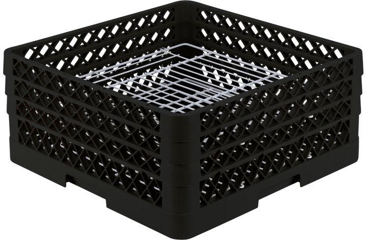 Vollrath - 44-Compartment Traex® Plate Crate® Warewashing System in Black - PM4407-3-06